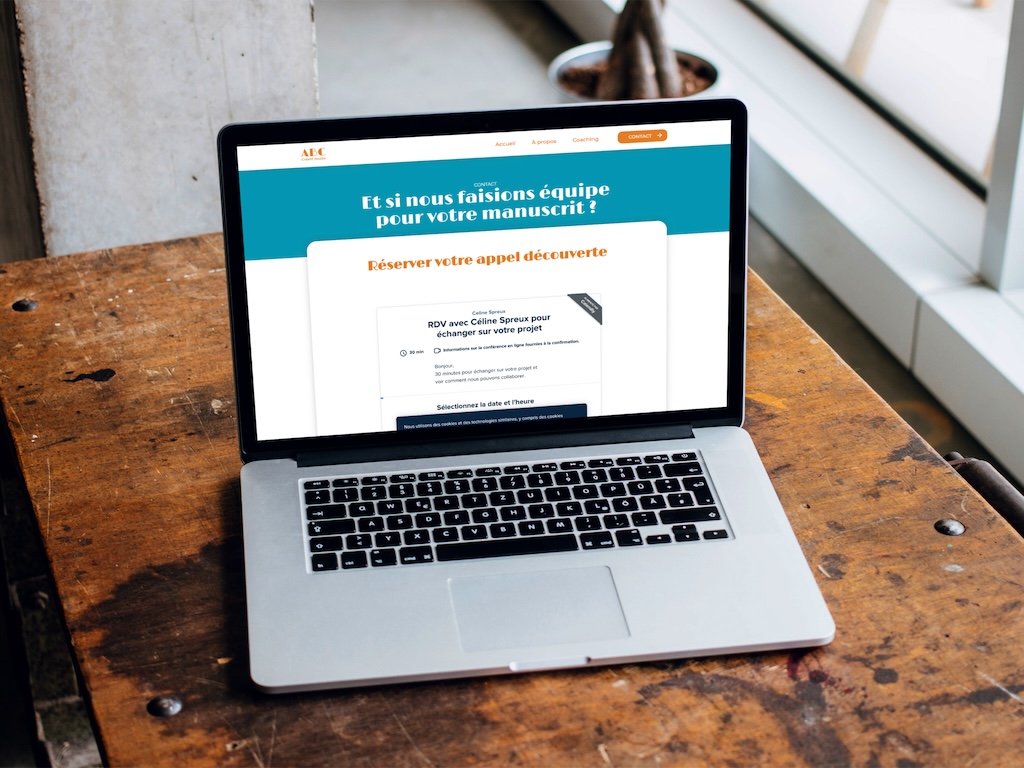 Design sur-mesure du site de Céline Spreux, coach en écriture et autrice