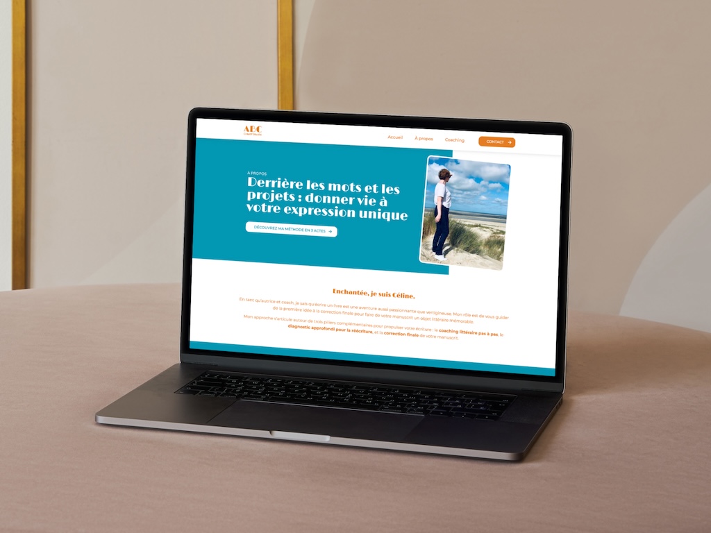 Structure du nouveau site WordPress de Céline Spreux : accueil, à propos, coaching, contact